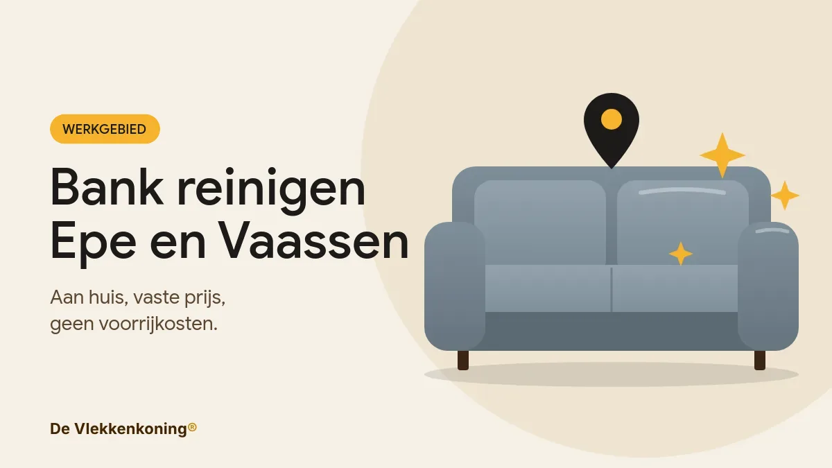 Bank reinigen in Epe, Vaassen en Emst